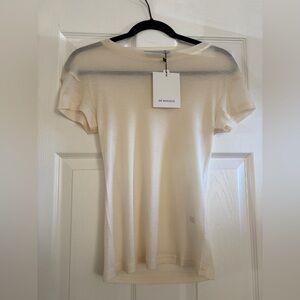 DE ROCO - short sleeve wool tee -NEW WITH TAGS